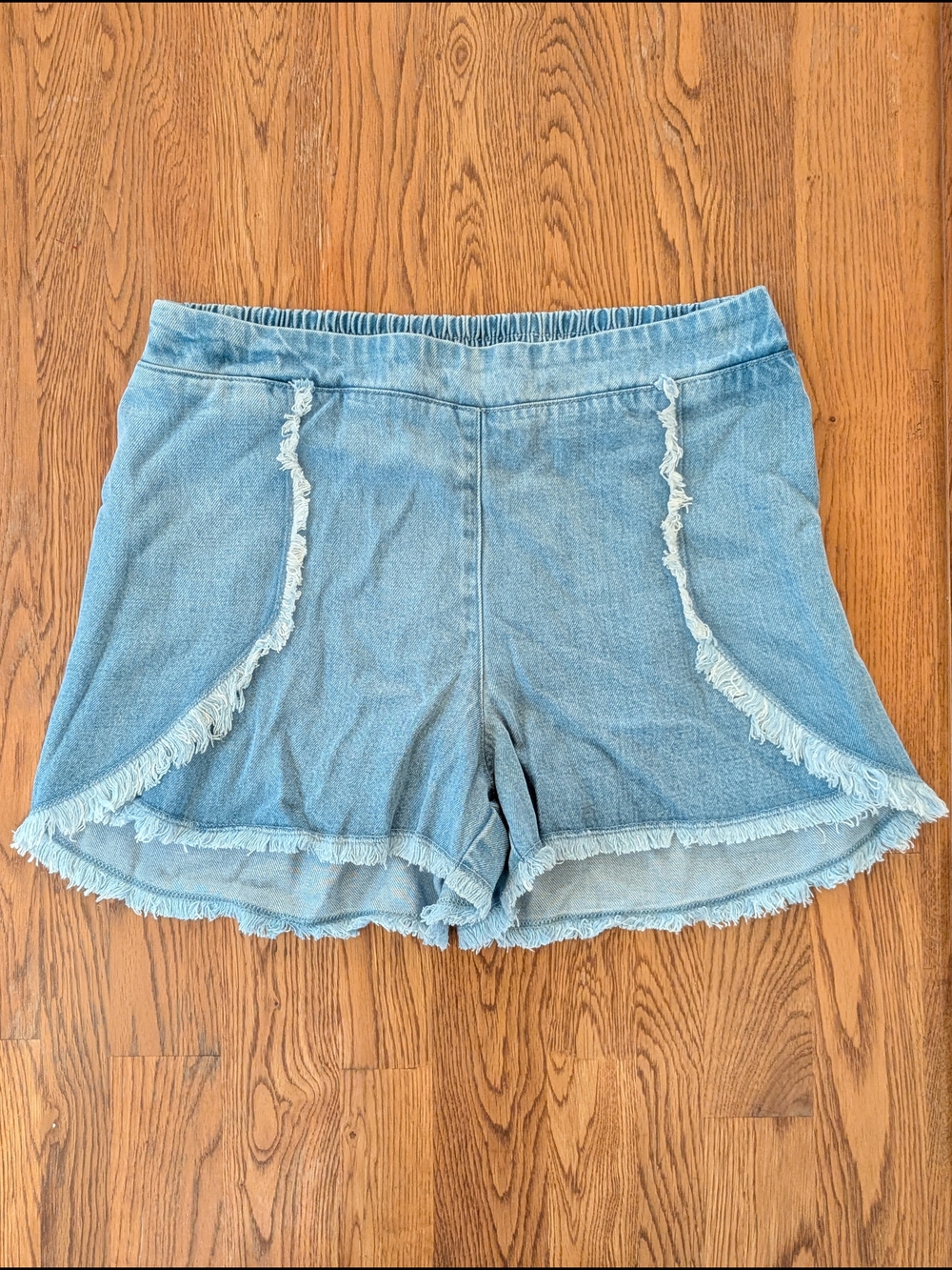 Maven West Frey Flyaway Shorts Light Blue Tencel Chambray Casual Shorts